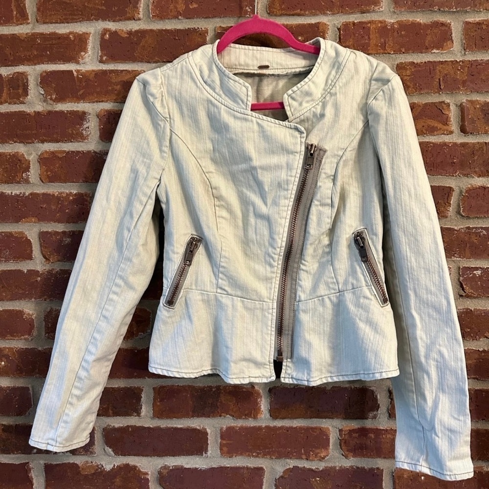 Free People light beached denim jacket or‎ blazer